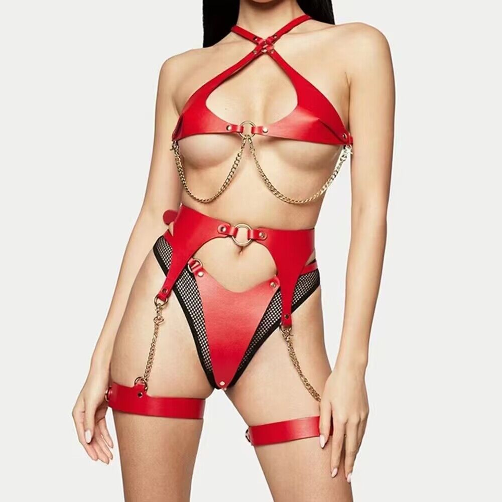 Lenora Leather Bondage Harness